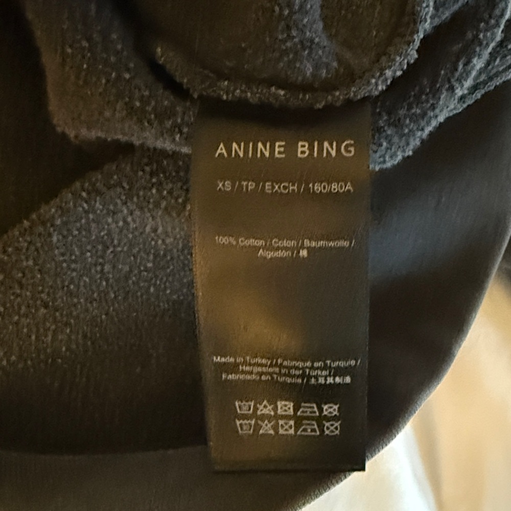 Anine Bing Charcoal Sweatshirt with New York Print - Picture 6 of 6